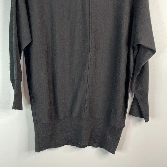 CALVIN KLEIN Merino Wool Turtleneck Sweater Black Long Sleeve Cowl Monochrome M - Picture 4 of 10